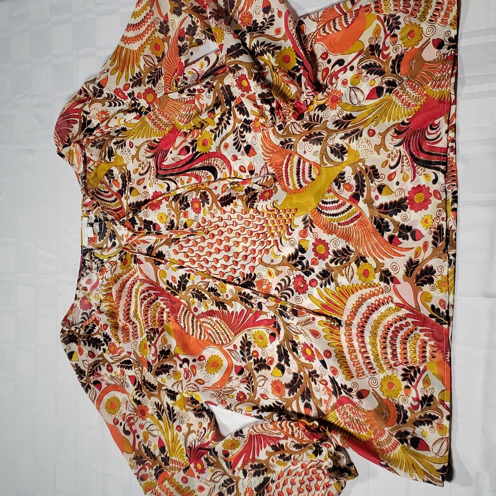 🦜NWOT Charter Club sheer bohemian blouse in Large🦜